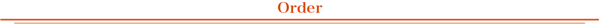 Order